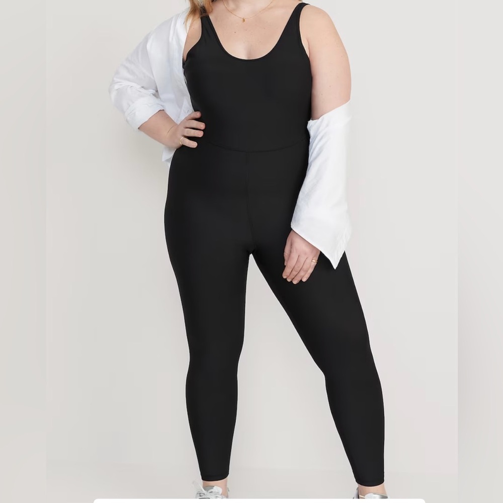 NEW Old Navy PowerSoft Sleeveless Bodysuit-Black-Size XL